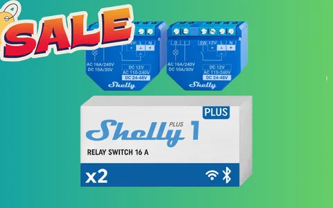 Rendi casa smart con lo l'interruttore WiFi Shelly Plus: set da 2 a mini prezzo (-37%)