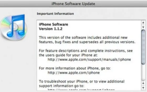 Arriva il firmware 1.1.2, per iPhone e iPod touch