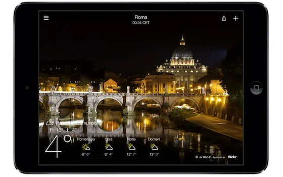 Yahoo Meteo, grafica mozzafiato anche su iPad
