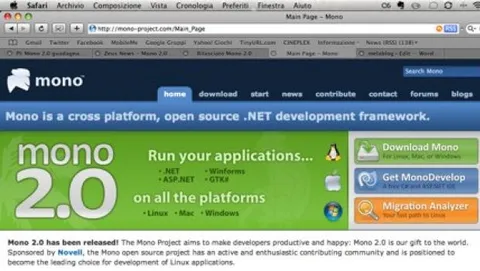 Mono porta .NET 2.0 su Mac