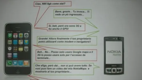 Dialogo immaginario tra iPhone 3G e Nokia N95