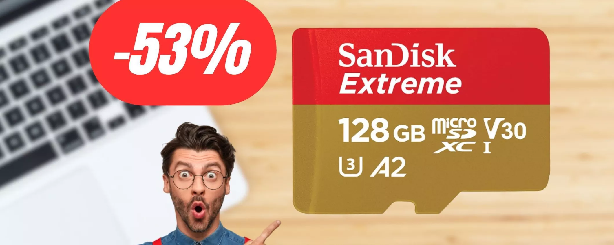 microSD SanDisk ad un PREZZO RIDICOLO: sconto applicato del 53%