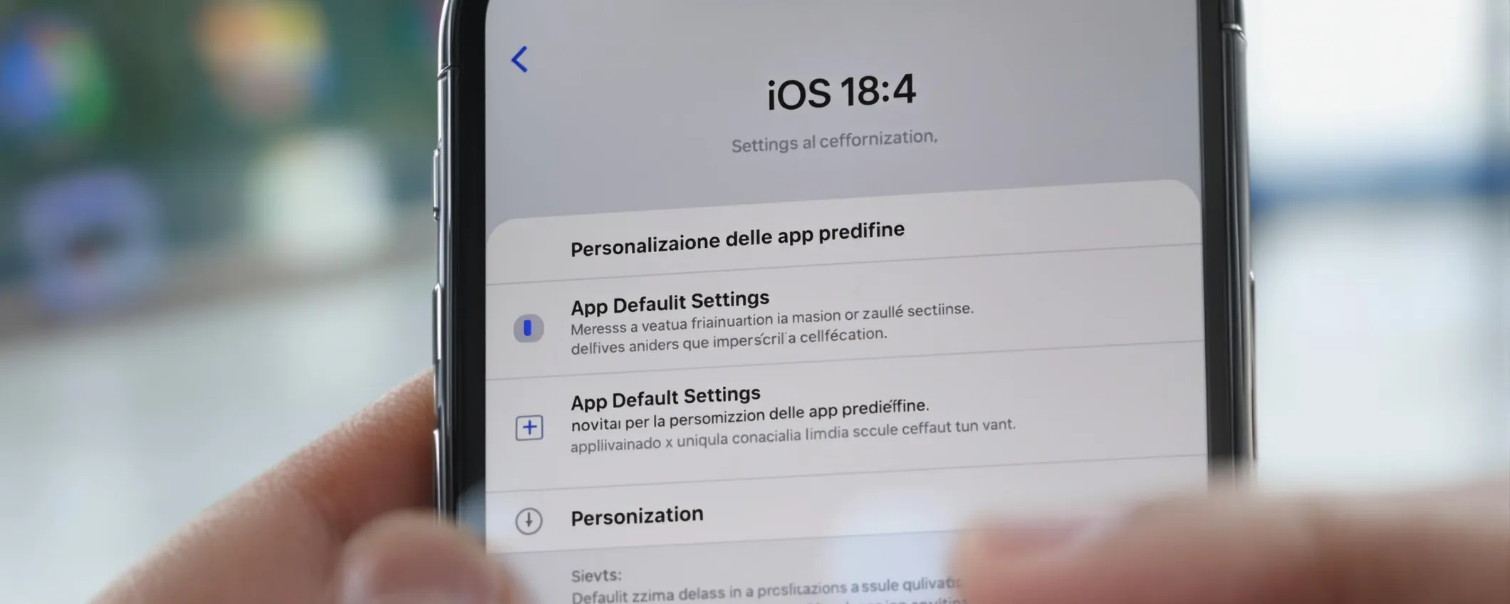 iOS 18.4: novità per la personalizzazione delle app predefinite