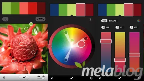Adobe Kuler per iOS, cattura dei temi colore da iPhone
