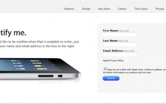 Pre-ordini iPad già dalla prossima settimana?