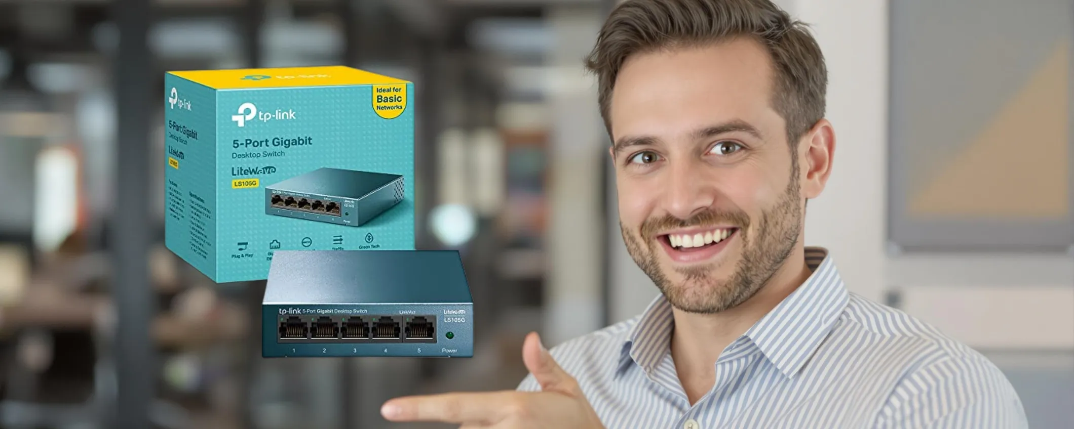 Switch Ethernet Gigabit in sottocosto: TP-Link LS105G a soli 12,99€