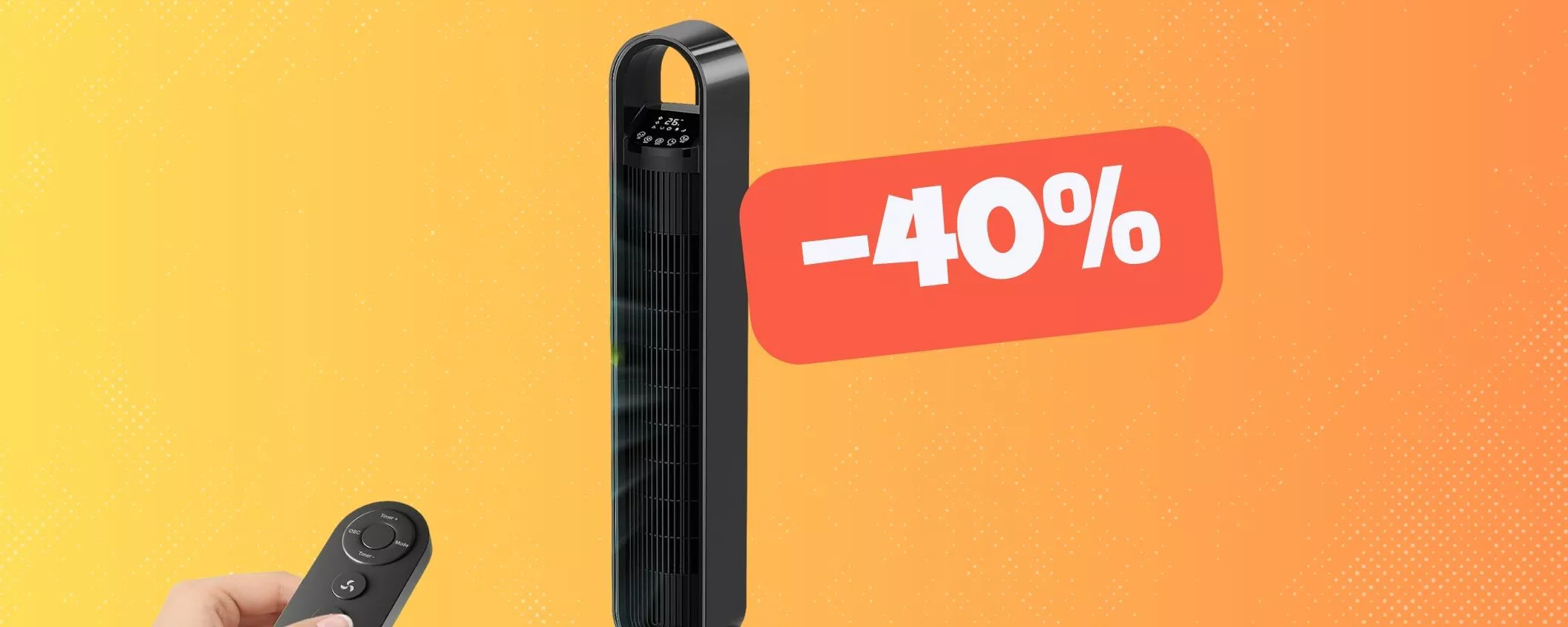 Sconfiggi il caldo con questo ventilatore a torre (-40%)