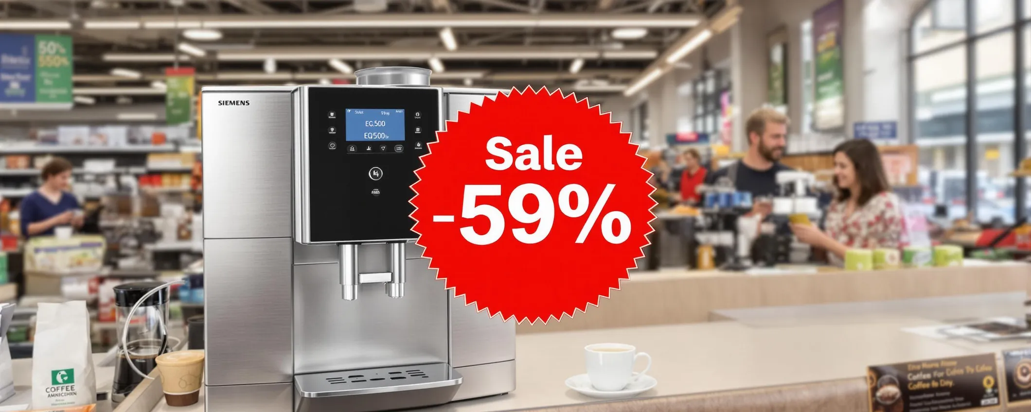 Lidl sconta la Siemens EQ500: macchina da caffè al 59%