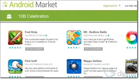 Android app a 10 cent: Christman HD, Fruit Ninja, BW
