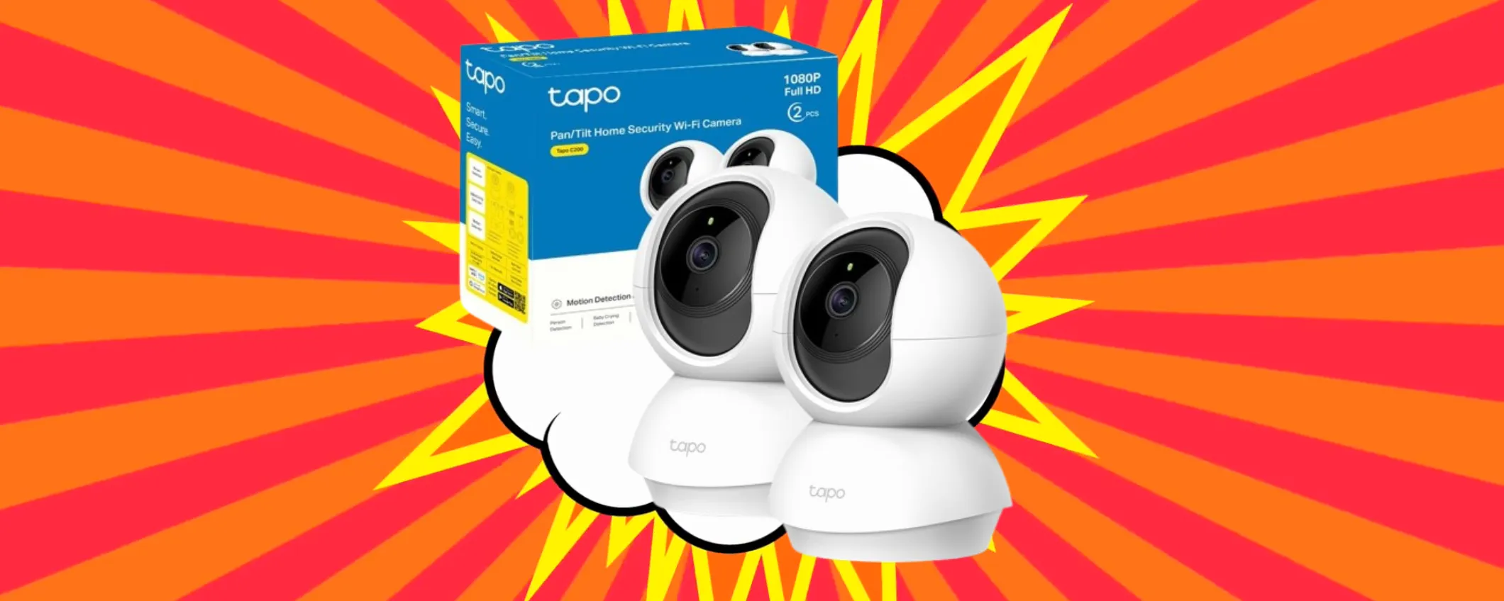 Monitora tutta casa con il set da 2 Telecamere Wi-Fi Tapo a meno di 40€