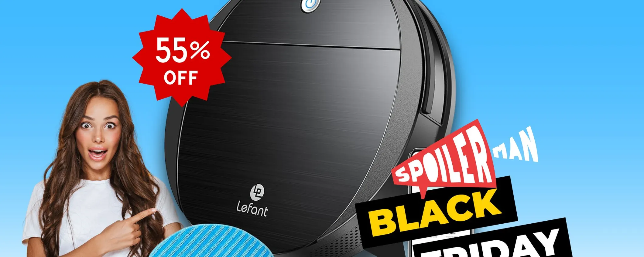 Lefant Robot Aspirapolvere e Lavapavimenti: MAXI OFFERTA Black Friday in anticipo (-54%)