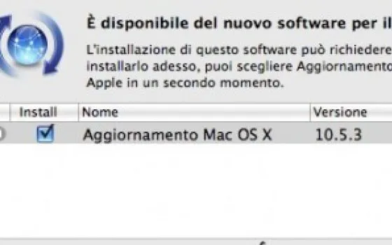 Disponibile Mac OS X 10.5.3