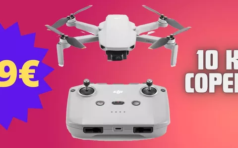 Riprese SPAZIALI con drone DJI Mini 2 SE: vola a 279€ su Amazon