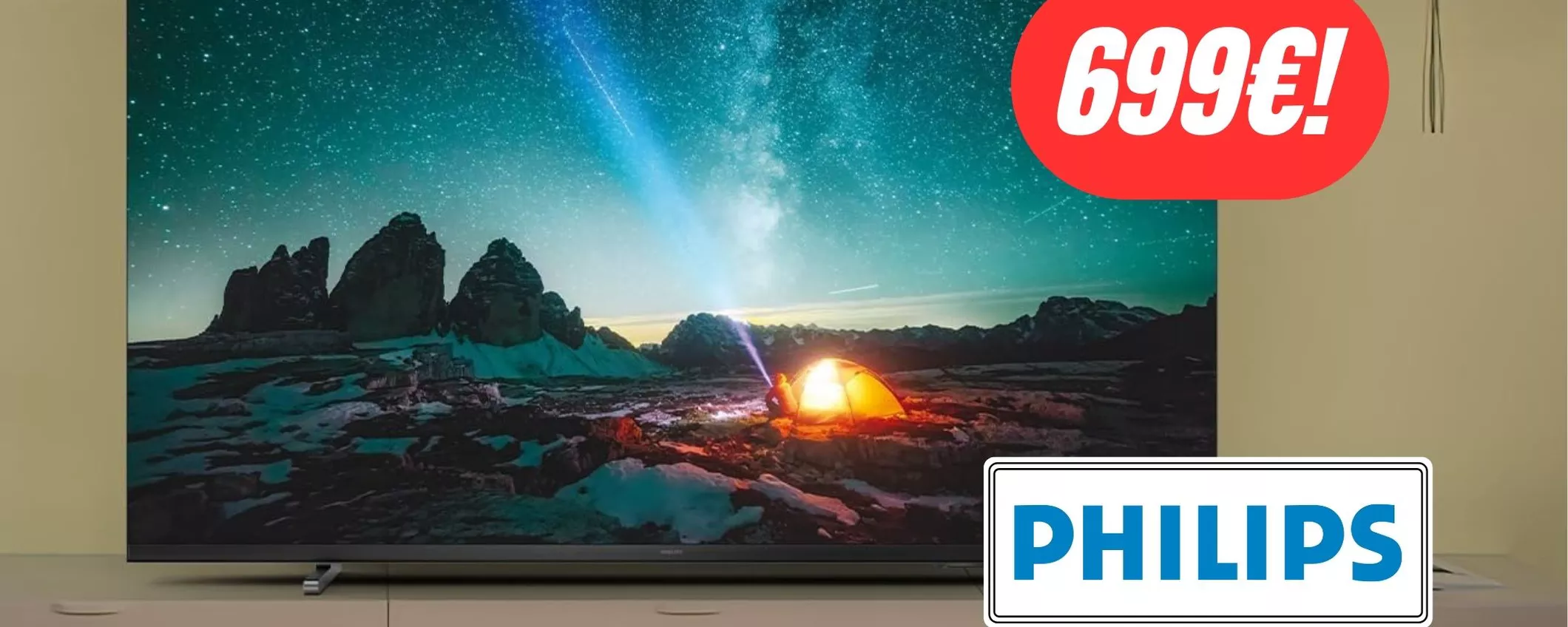 Smart TV Philips ENORME da 75 pollici e 4K: PREZZO BASSISSIMO