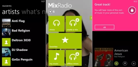 Nokia Musica diventa MixRadio, nuova app per WP8
