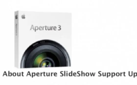 Apple rilascia Aperture SlideShow Support 1.1