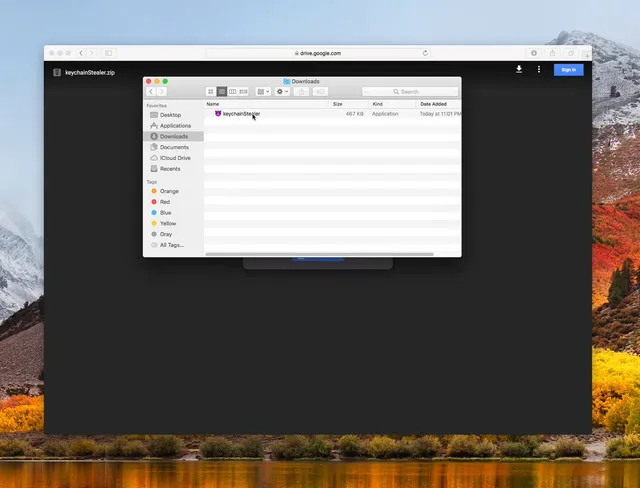 macOS High Sierra - Violazione Portachiavi