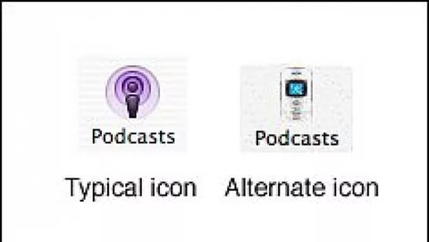 Icona podcast nascosta in iTunes 4.9?