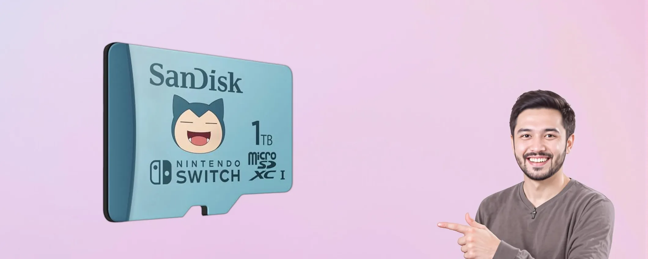 MicroSD SanDisk con Snorlax: 1TB di memoria per la Nintendo Switch a mini prezzo
