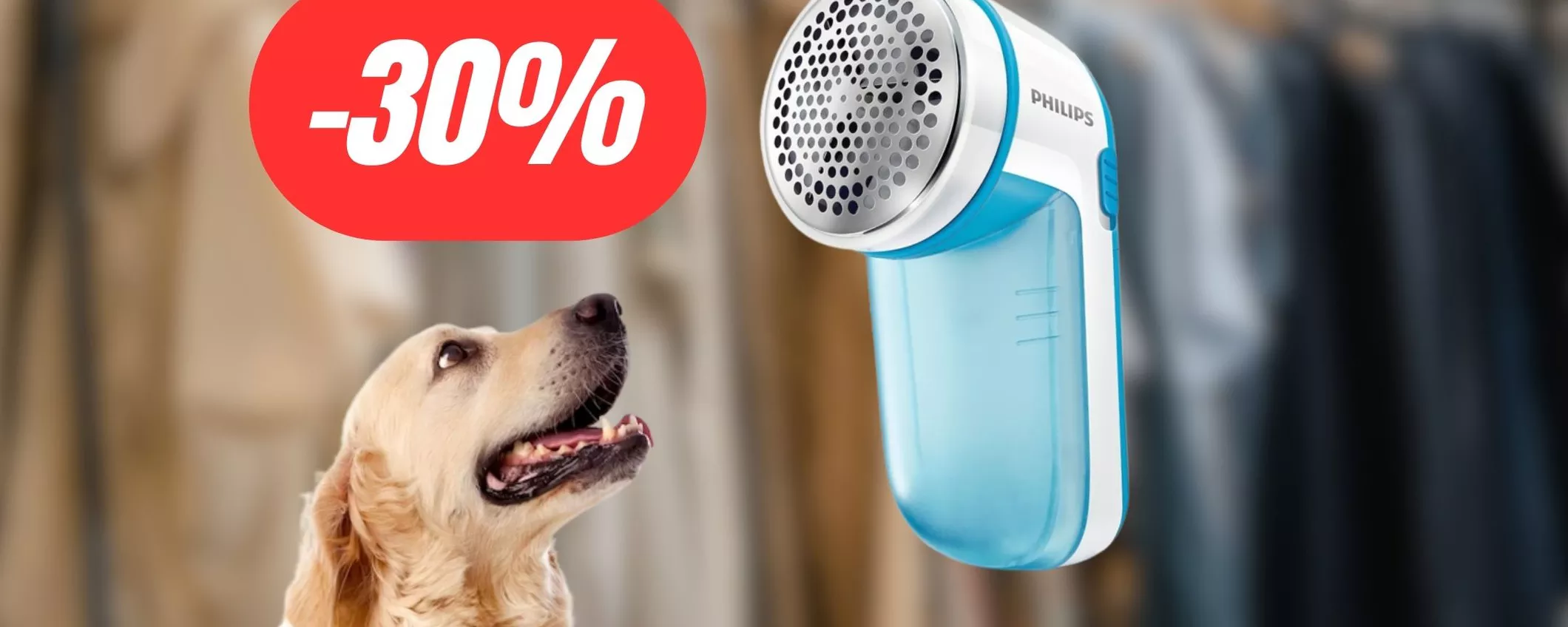 Dì addio a pallini e peletti suoi tuoi vestiti con il Levapelucchi elettrico Philips al 30% di sconto