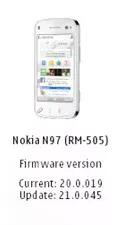 Nokia N97, aggiornamento per il firmware v21.0.045