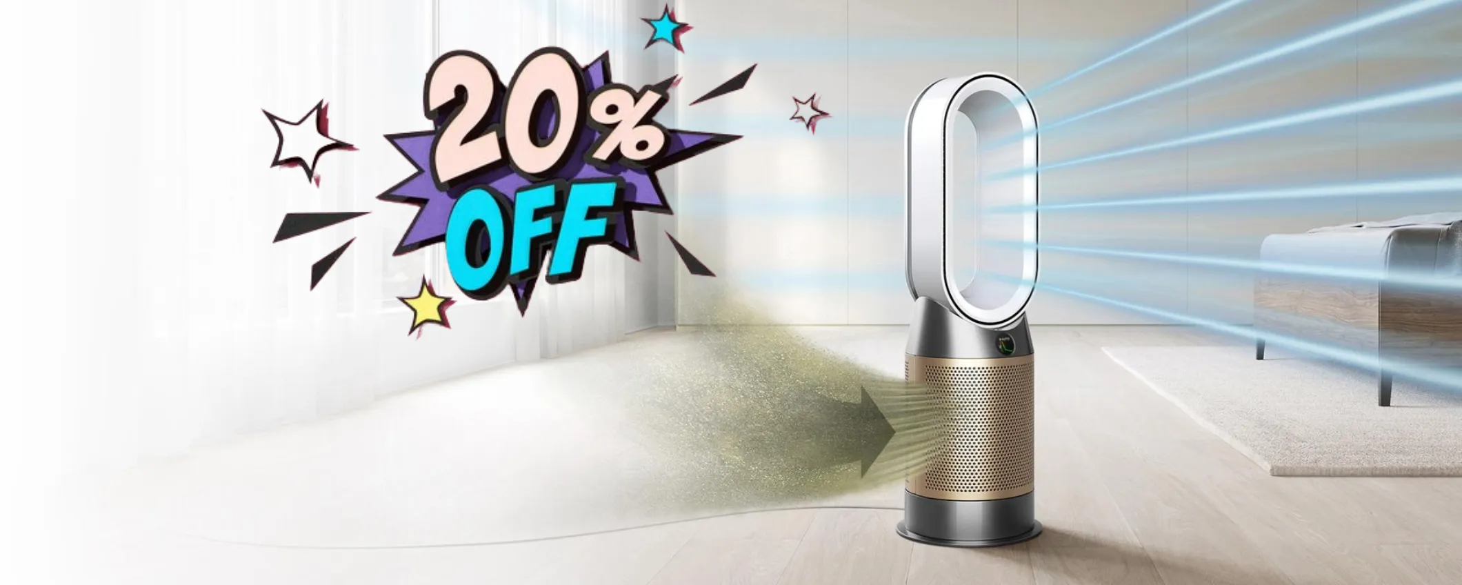 Risparmia 120€ sul Purificatore Termoventilatore 2-in-1 Dyson: solo su eBay