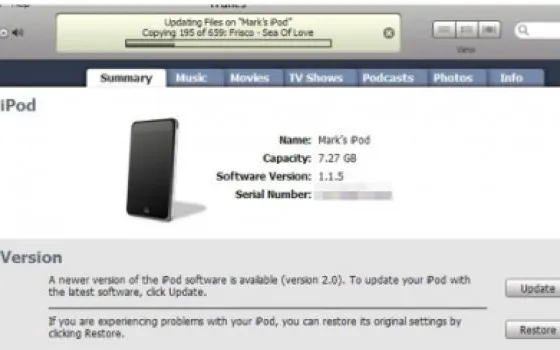 Fa capolino il firmware 1.1.5 per iPod Touch