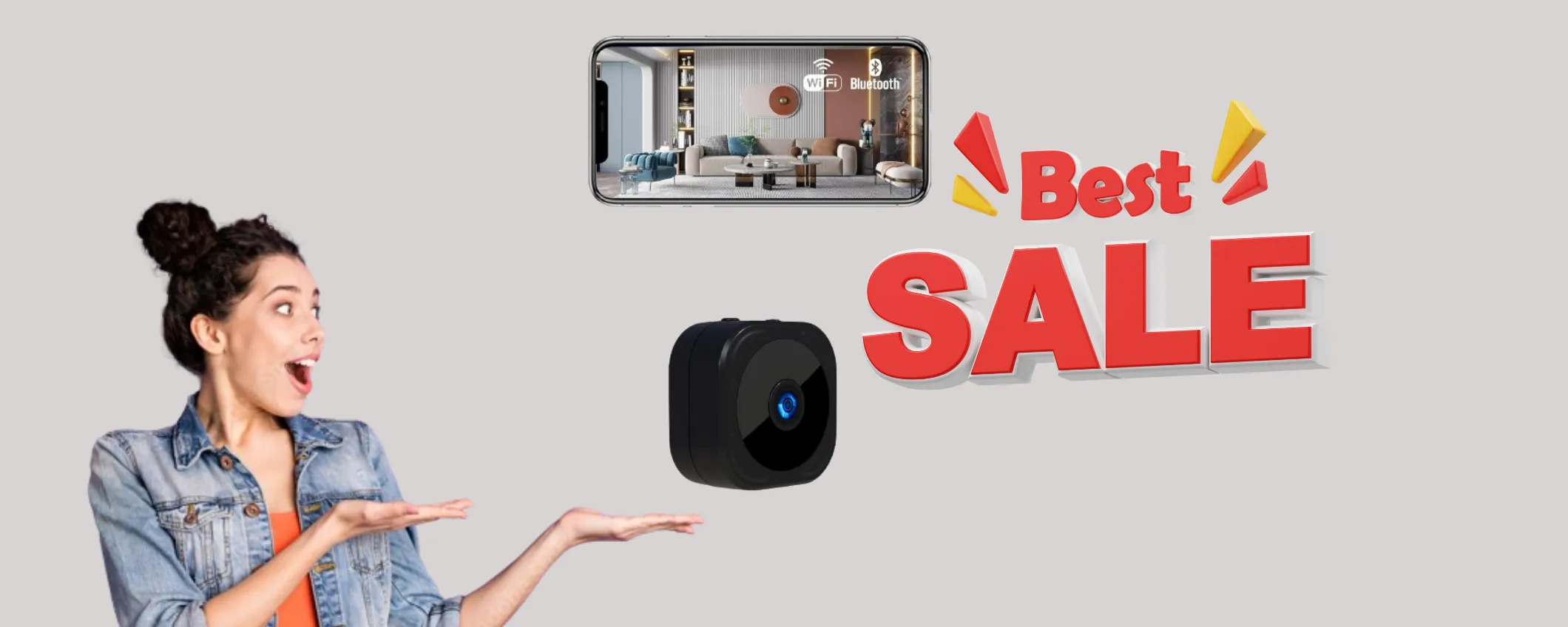 Mini Telecamera da interno con doppia connessione in sottocosto (24€ su Amazon)