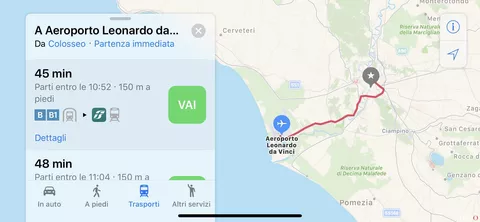 Mappe Apple: arrivano i mezzi pubblici per le città italiane