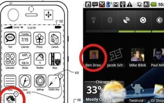 Apple brevetta i contatti nella home dell'iPhone