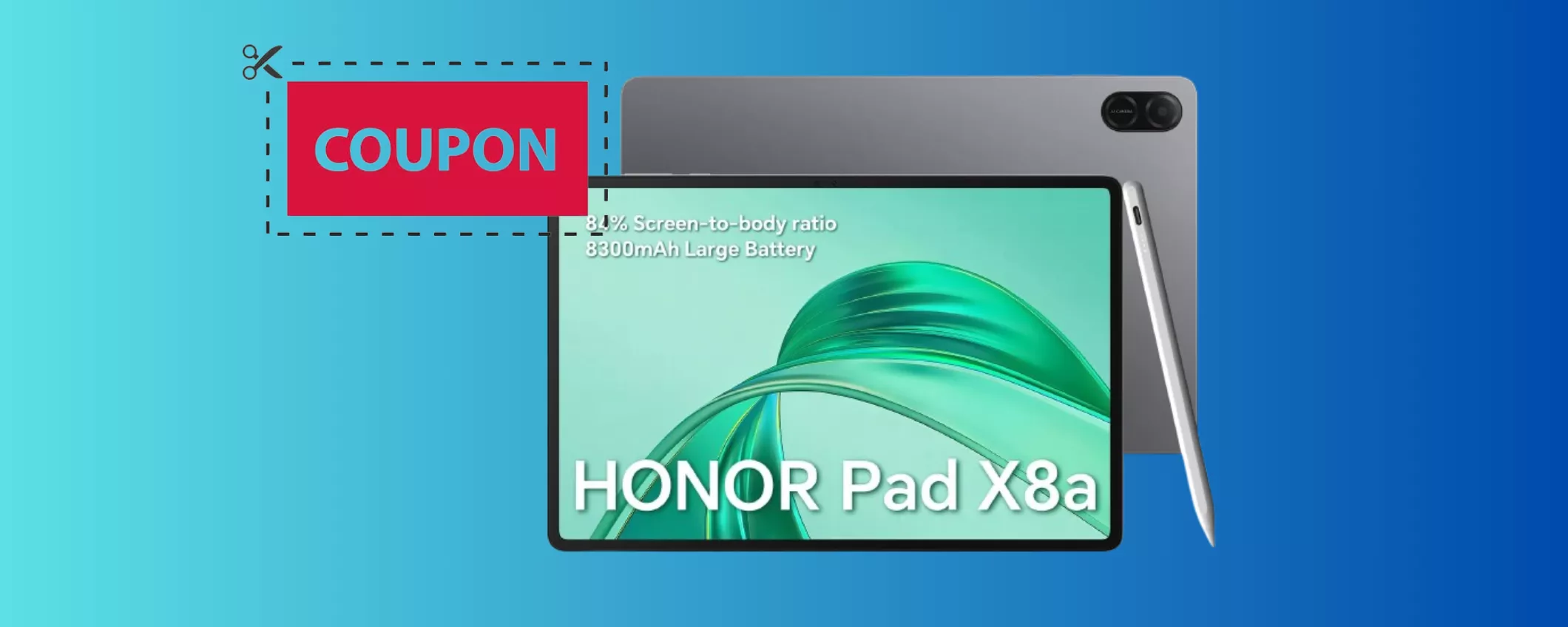 Tablet HONOR a mini prezzo con il coupon di sconto di Amazon