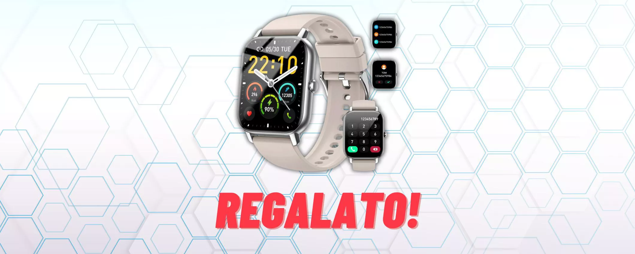 Smartwatch unisex REGALATO: 60€ in meno (sconto + coupon)