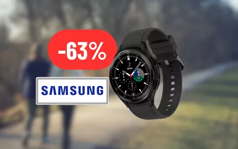 Samsung Galaxy Watch4: SCONTO FUORI DI TESTA su Amazon, occasione imperdibile (-63%)