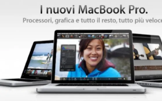 Apple presenta i nuovi MacBook Pro con processori Intel Core i5 e i7