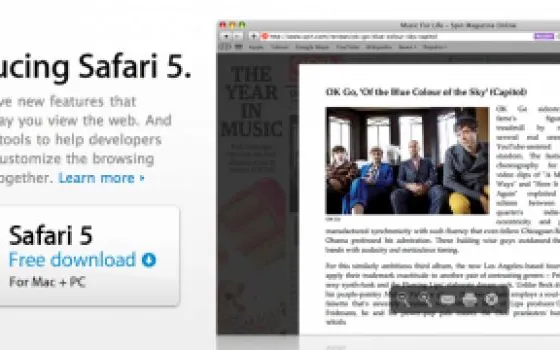 Apple rende disponibile Safari 5