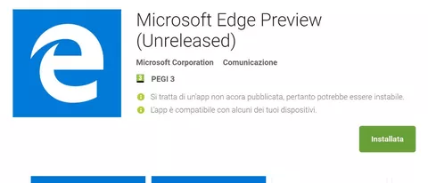 Microsoft Edge per Android, hands-on