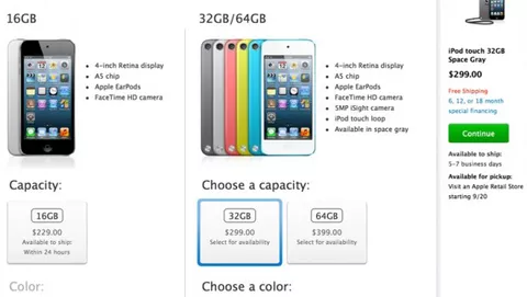 iPod touch, iPod nano e iPod shuffle: il colore 