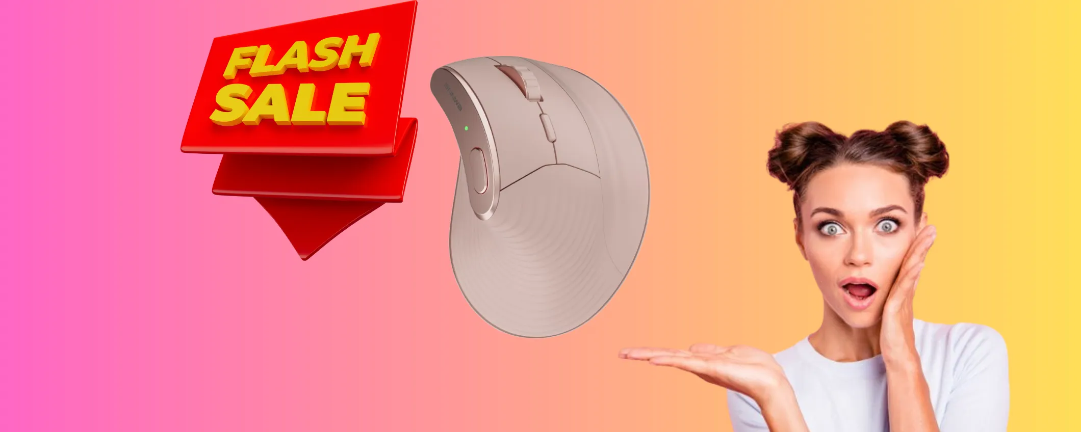 Offerta lampo: Mouse ergonomico verticale a soli 17€, ancora per pochissime ore