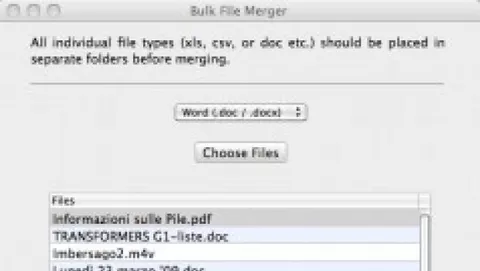 Bulk File Merger riordina ed unisce i file di Office