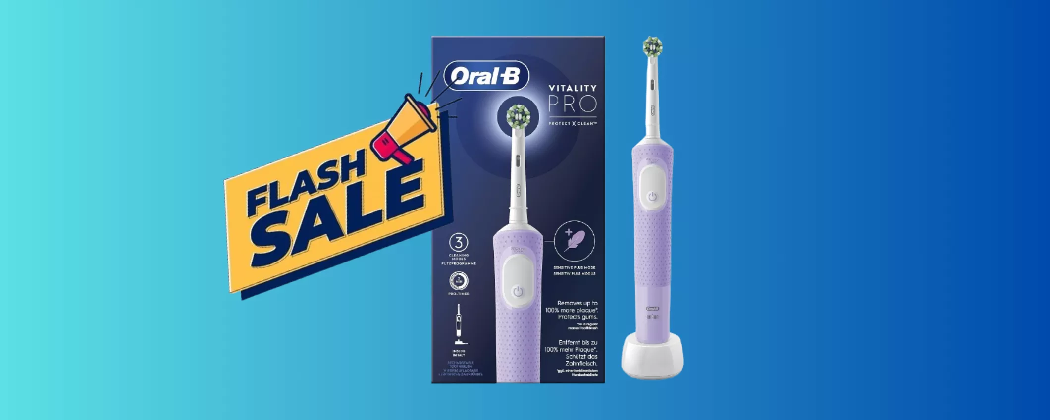 SORRISO SMAGLIANTE con lo Spazzolino Elettrico Oral-B a MINI PREZZO