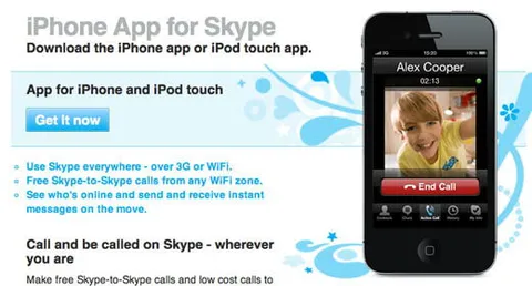 Skype pensa alla videochiamata su iPhone