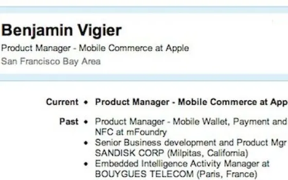 Apple assume un esperto di NFC come mobile product manager