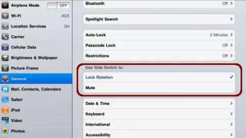 iOS 4.3 rende configurabile l'interruttore laterale dell'iPad