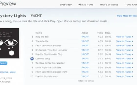 iTunes Preview include ora le anteprime audio dei brani