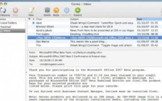 Correo: il Thunderbird di Camino?