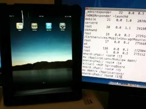 Logging into the iPad...jailbreak style